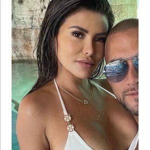 Authentic CartierRose gold interlock love necklace